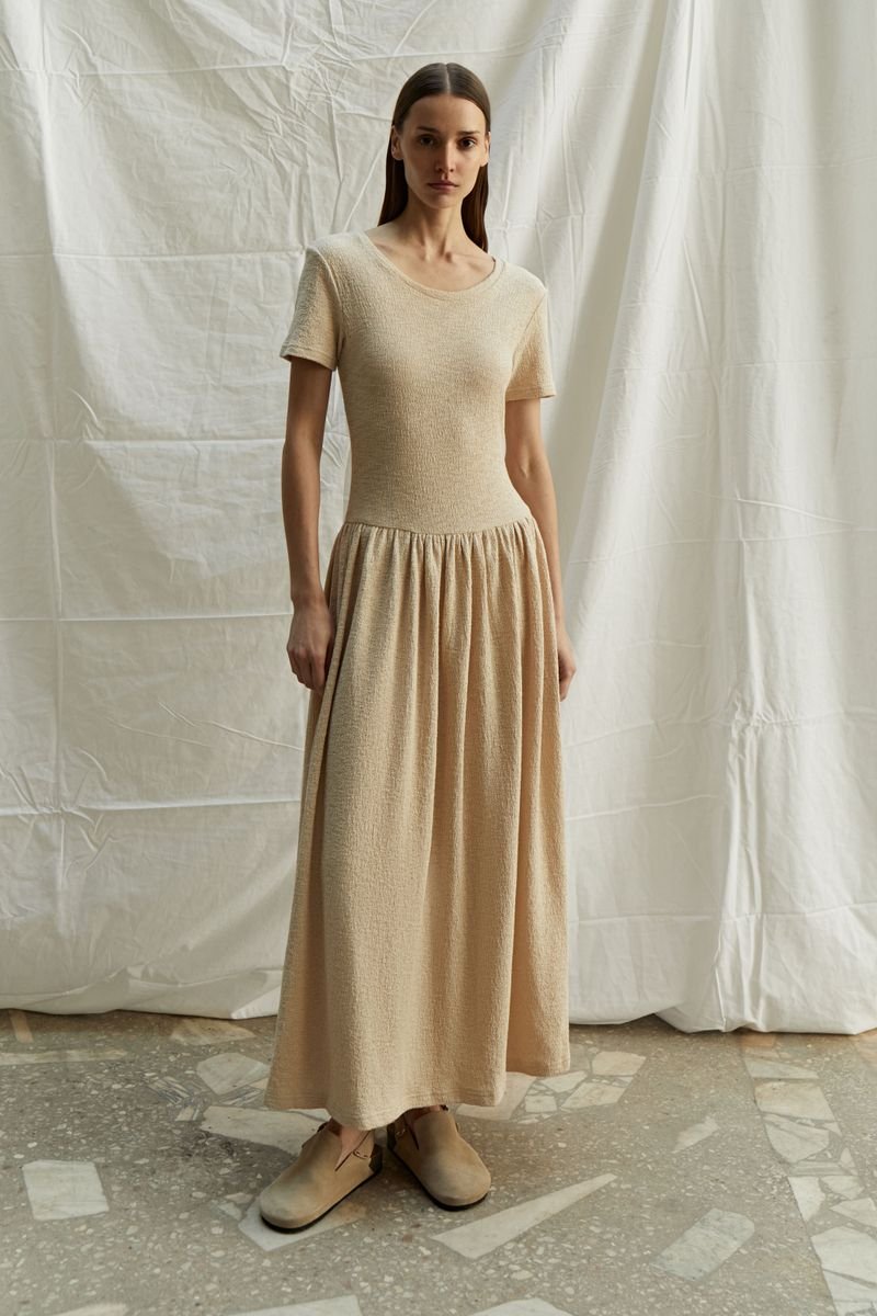 Сукня BIANCA з заниженою талією з преміум букле
