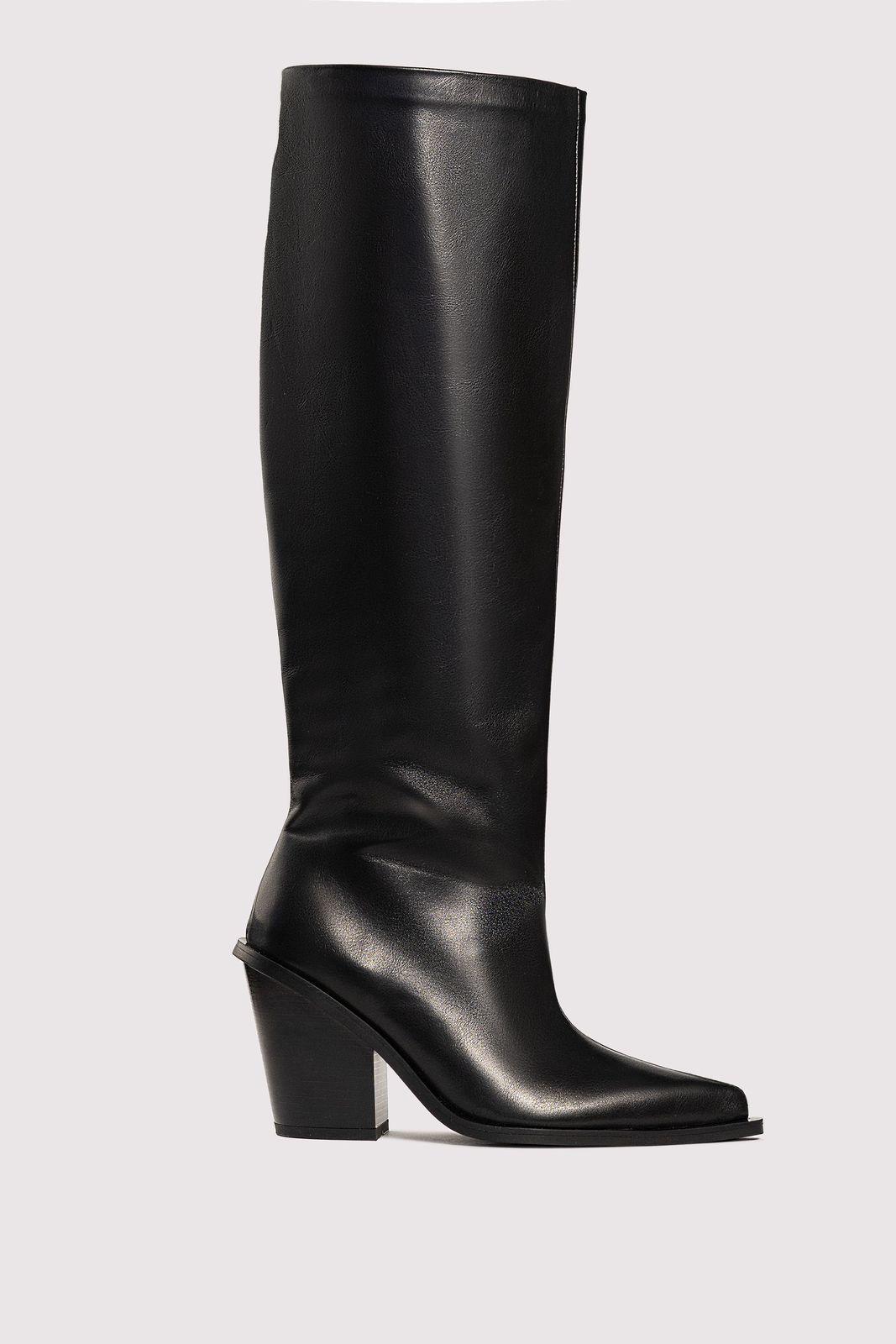 Leather Knee High Cowboy Boots