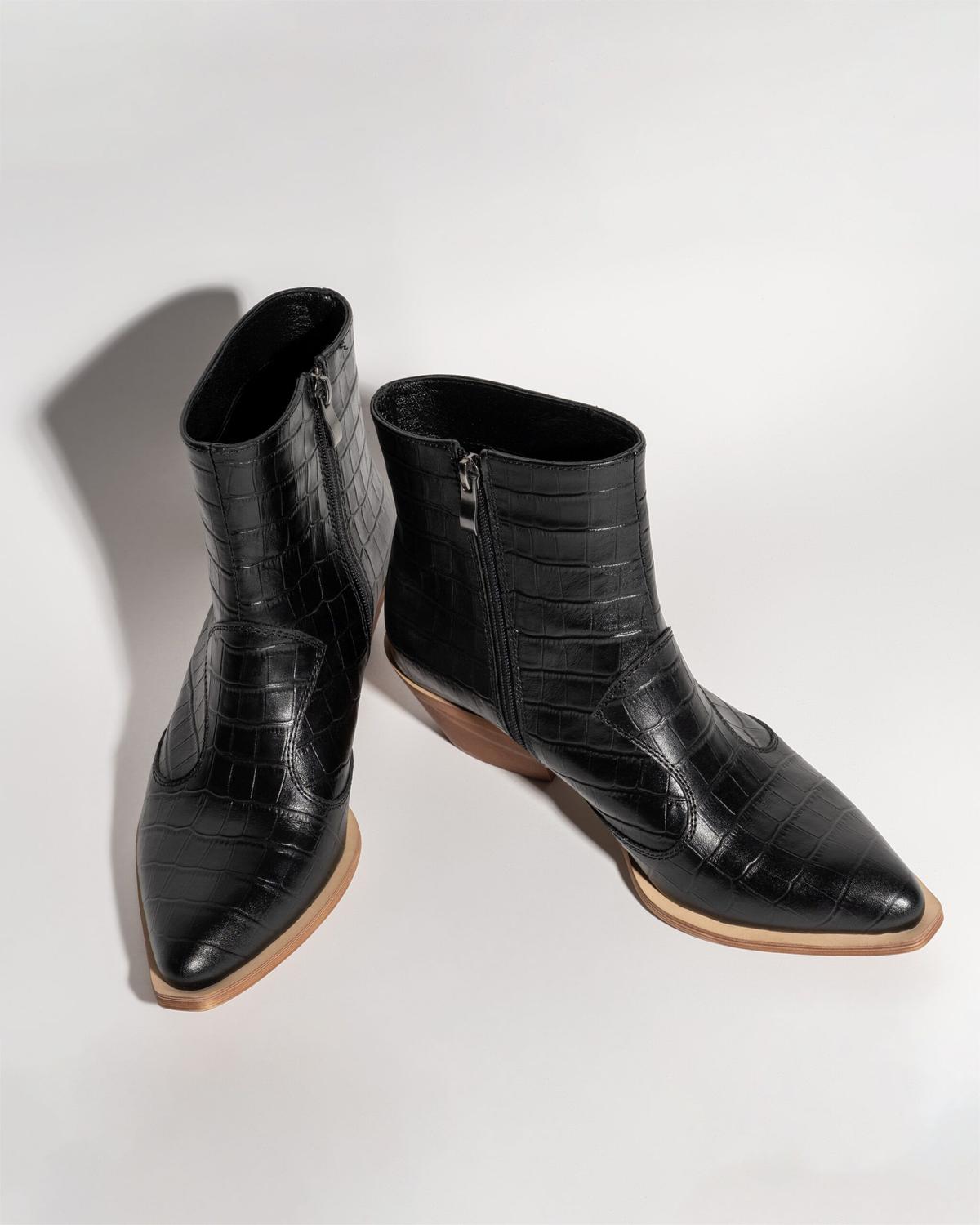 CROCO Leather Cowboy Boots