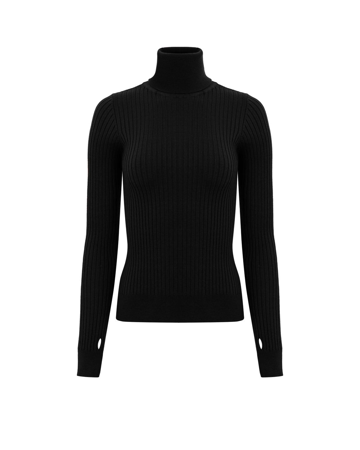 Turtleneck with Finger Cutout