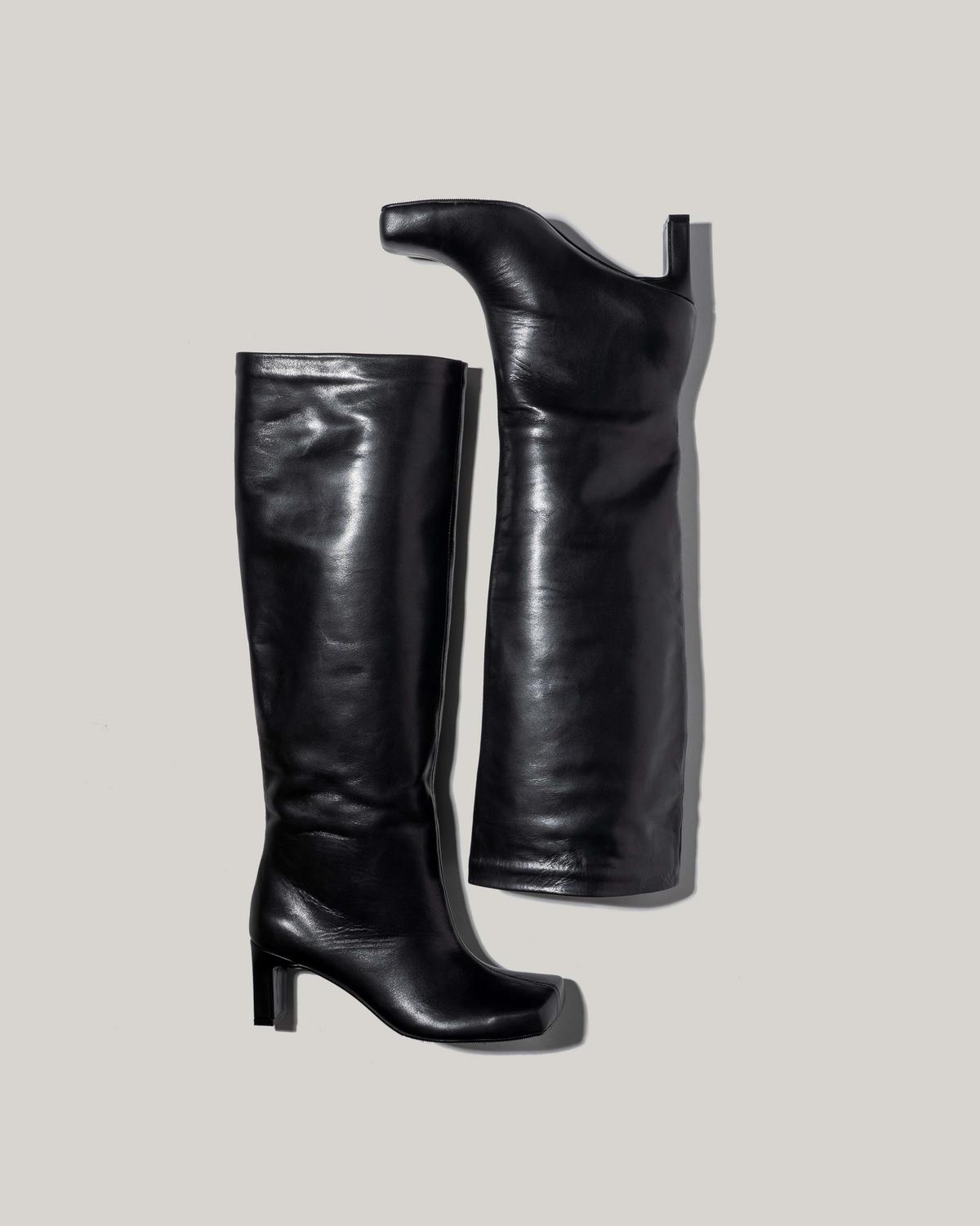 ROA Straight Knee High Boots with Square Toe