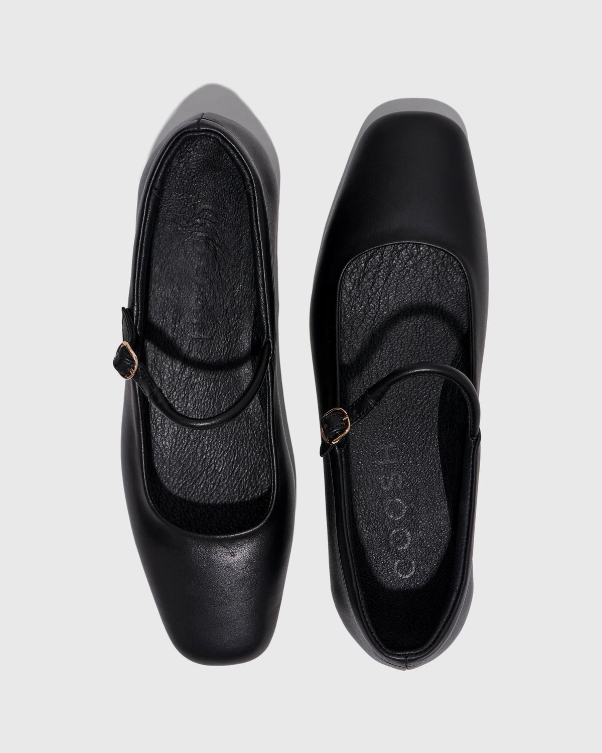 MARY JANE Leather Ballet Flats 