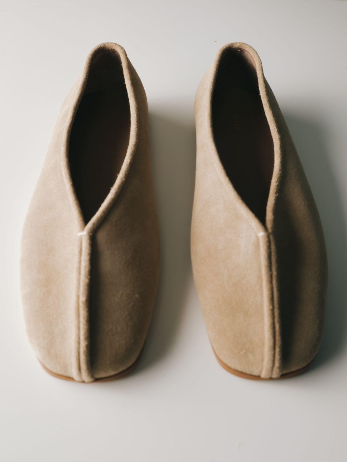 Square Toe Suede Ballet Flats CALLA