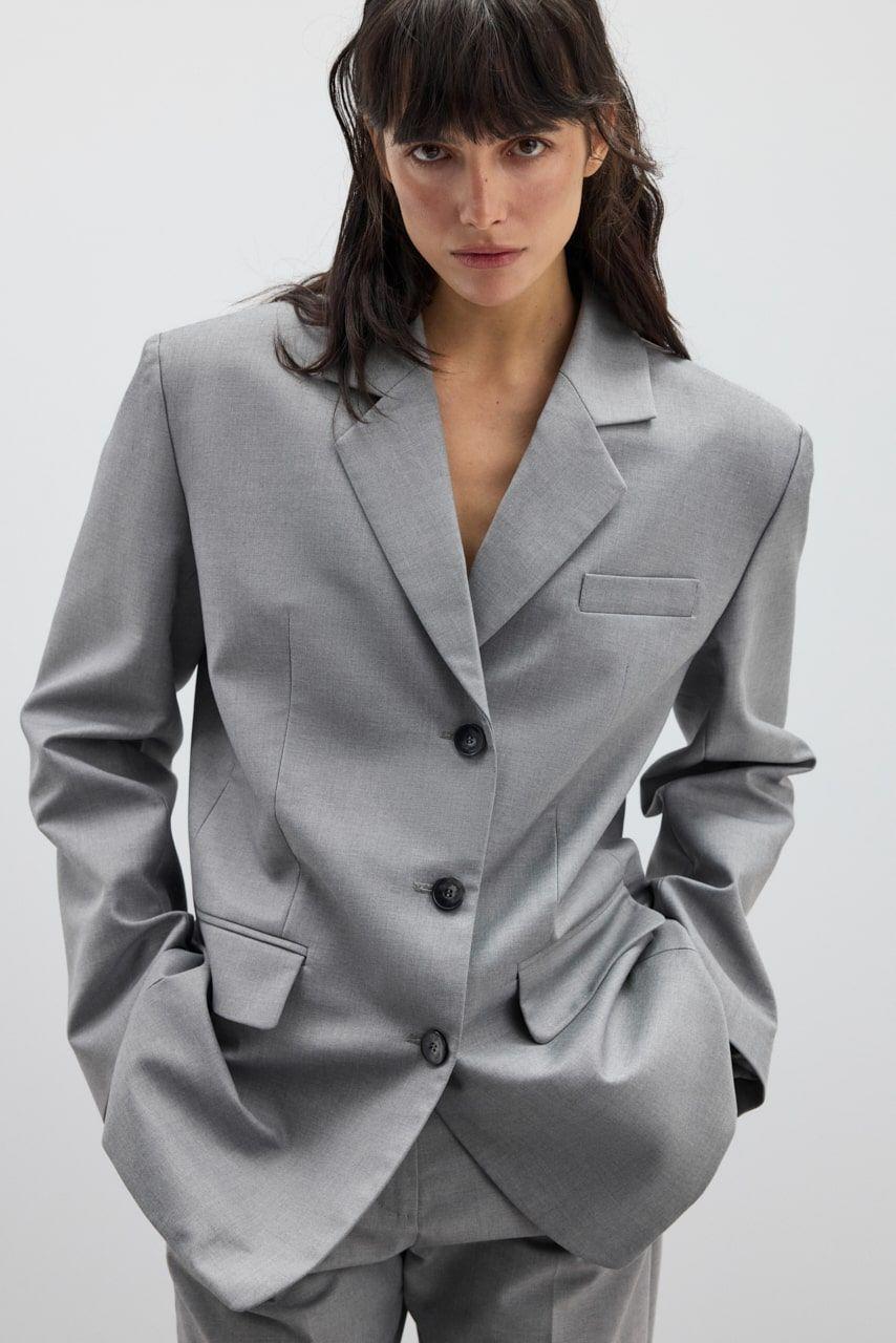 VINTAGE Straight-cut Three-button Blazer