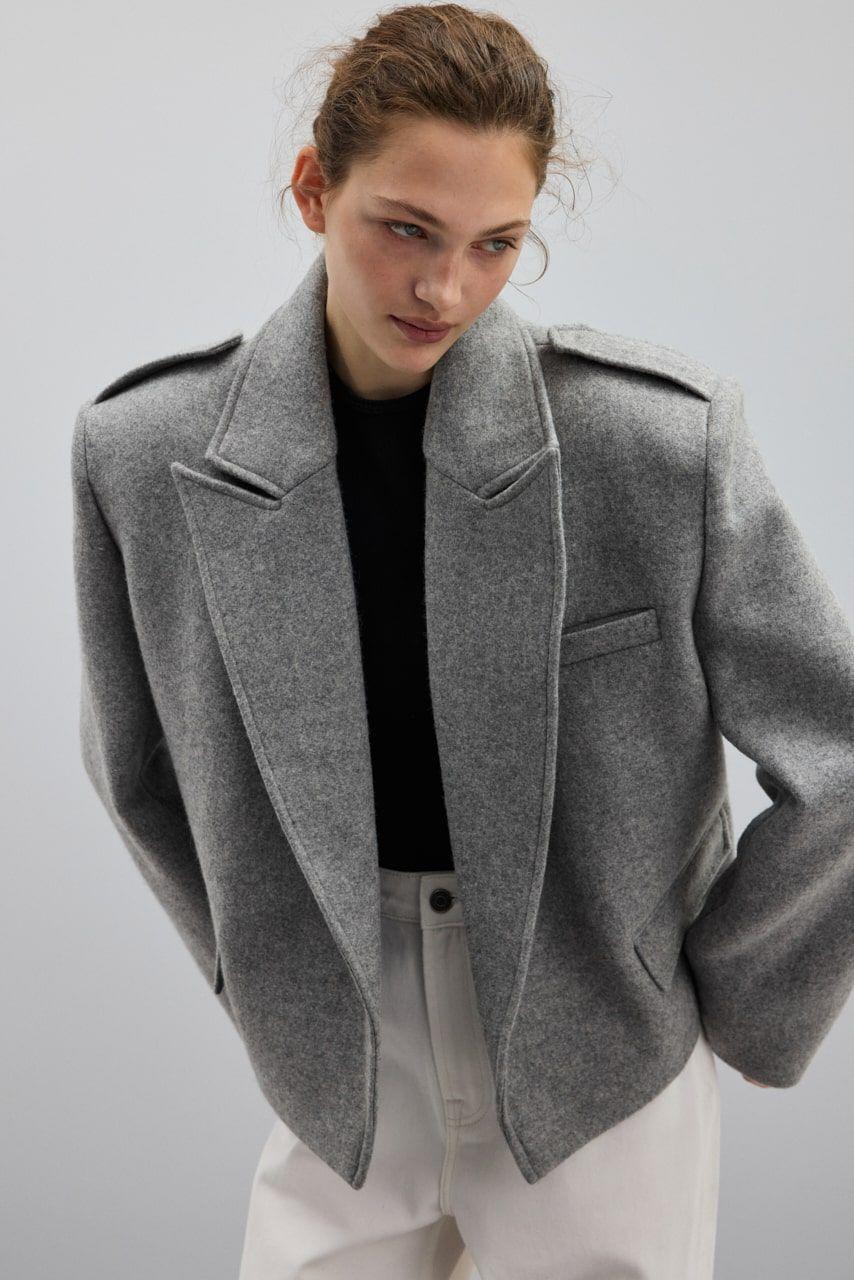 ARISS Cropped Woolen Coat