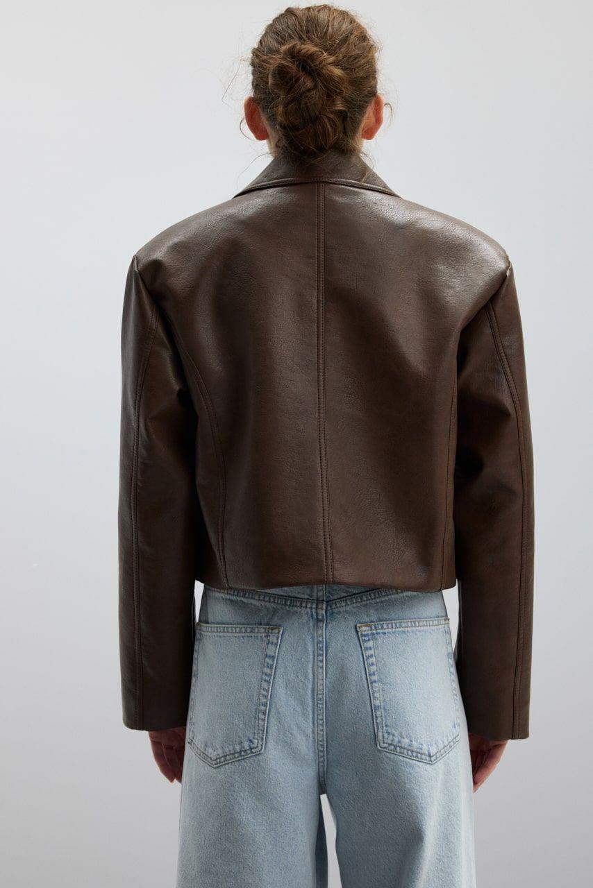 HANNA Cropped Leather Jacket