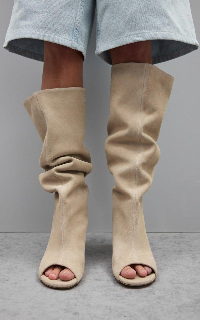 Suede SAFARI BOOTS with Open Toe