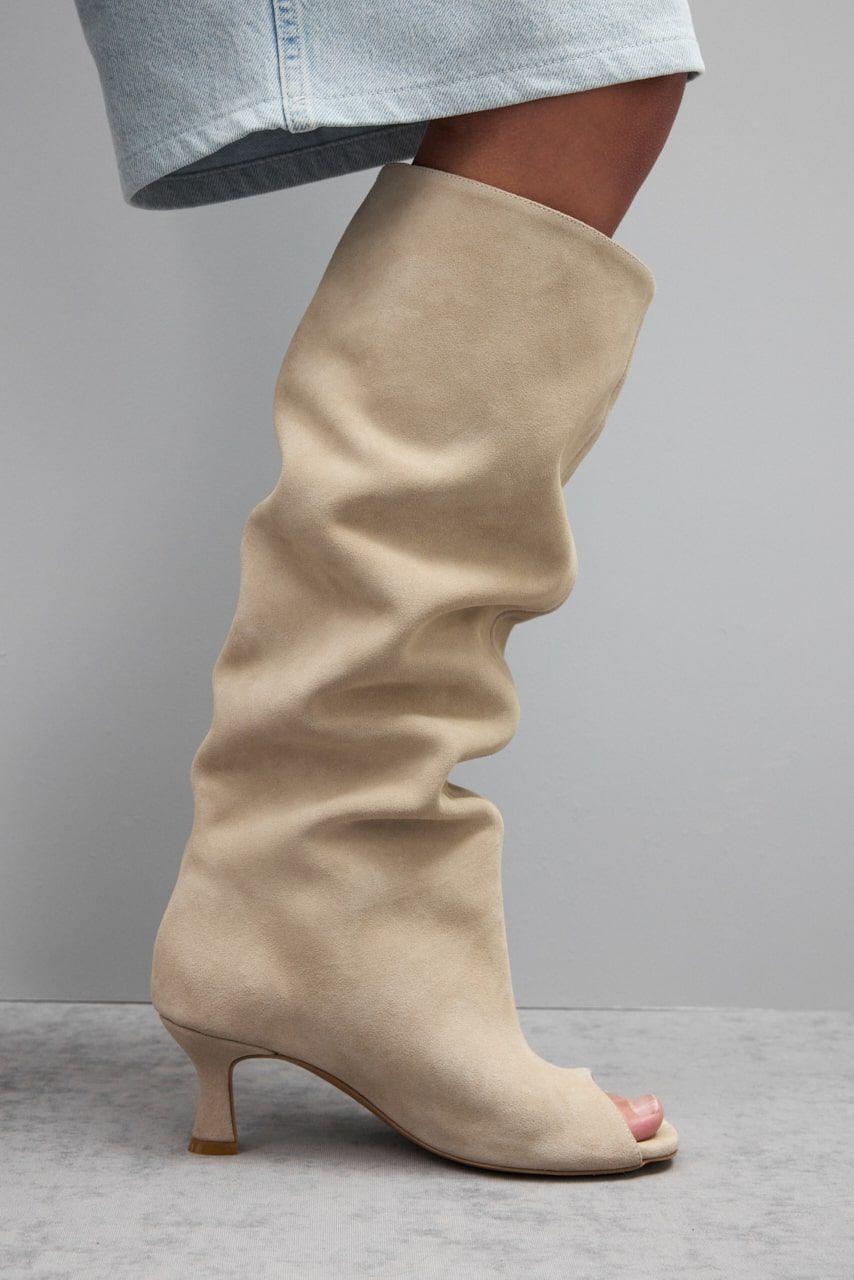 Suede SAFARI BOOTS with Open Toe