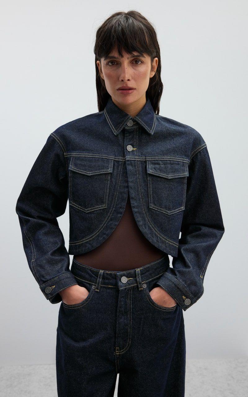 RAW DENIM Cropped Jacket