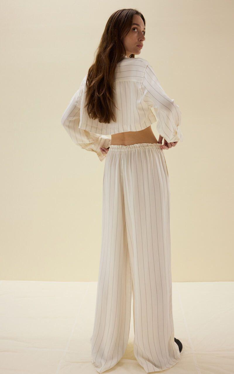 Viscose Trousers with Ties