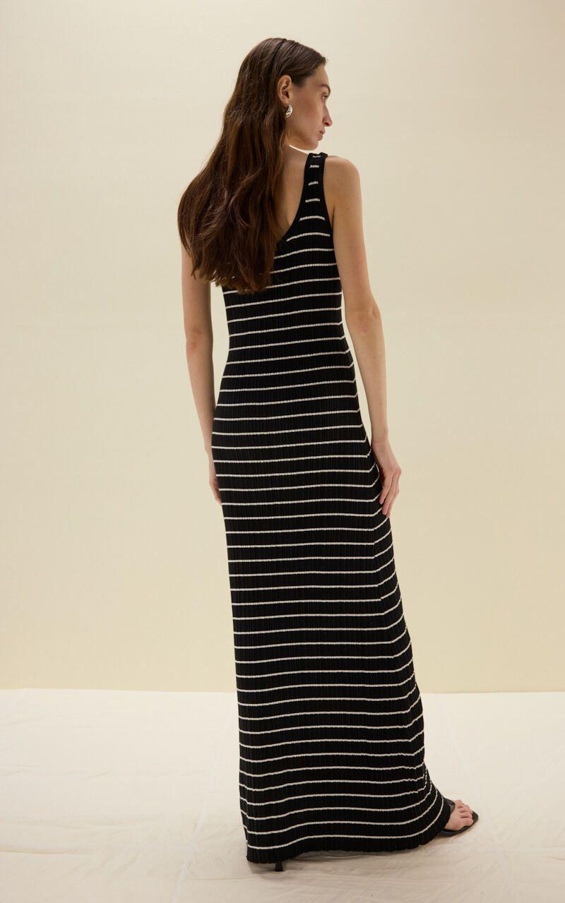 Striped Knitted Maxi Dress
