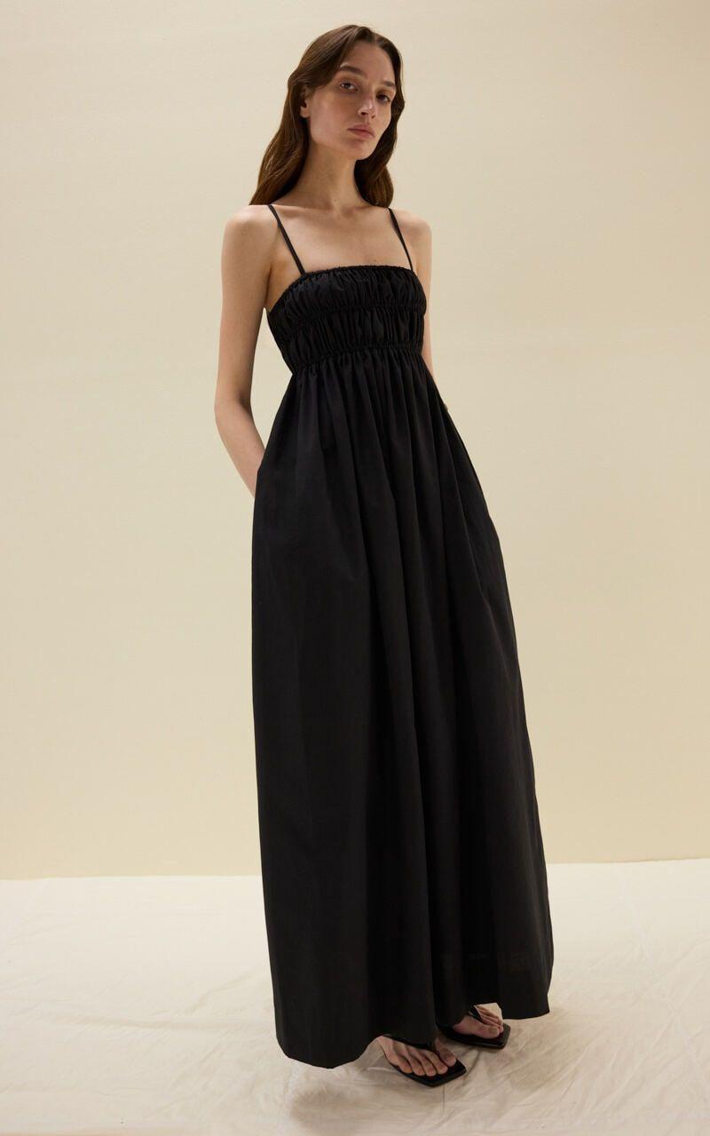 SAVANNA Maxi Cotton Sundress with Thin Straps