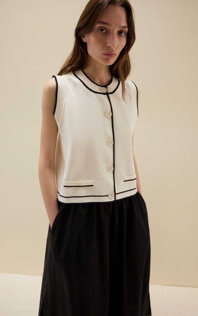 Contrast Stitch Vest