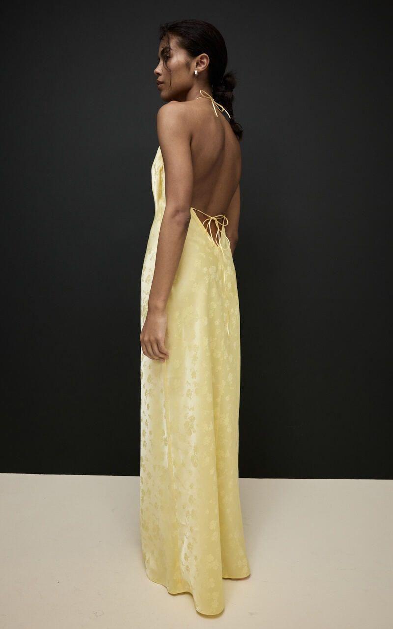 ROSE Satin Maxi Slip Dress