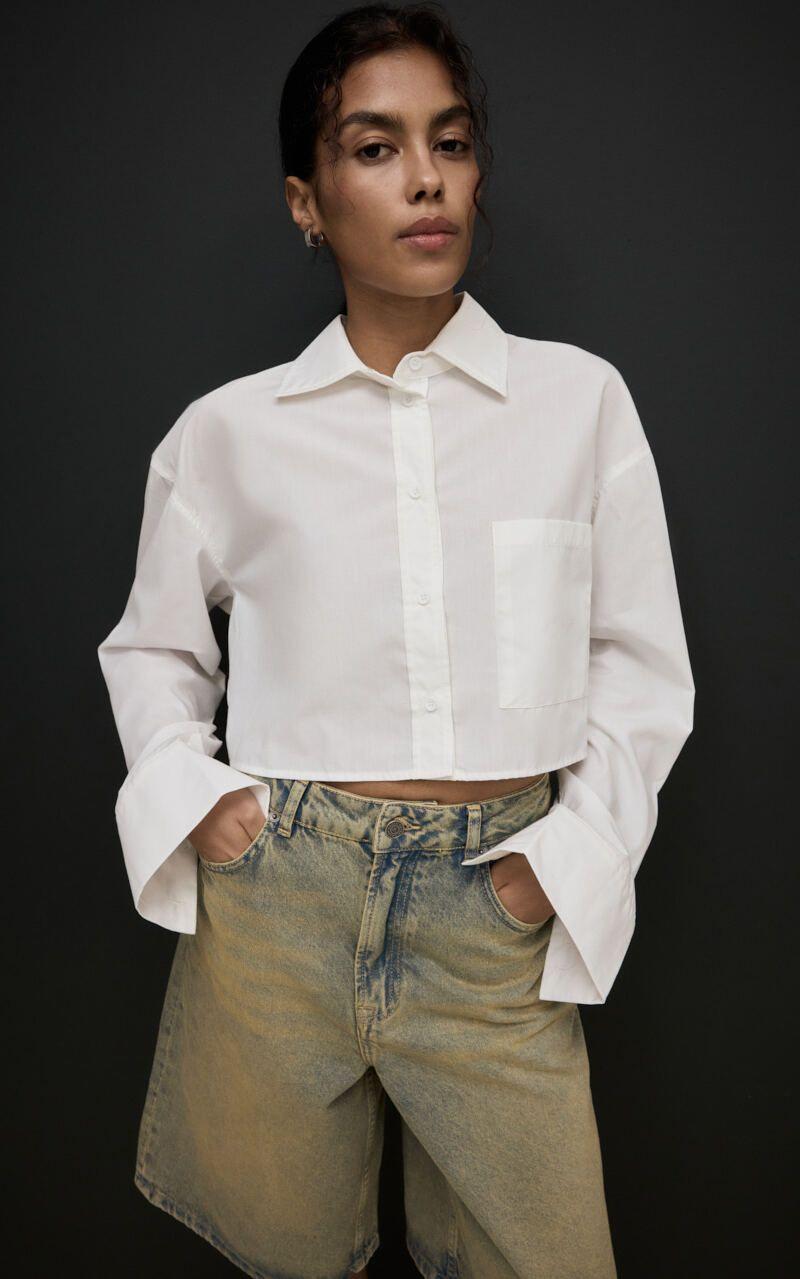 Cropped Cotton Shirt
