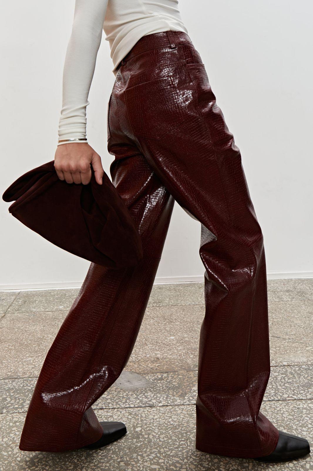 Textured Leather Pants