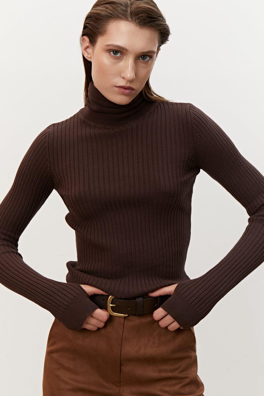 Turtleneck with Finger Cutout