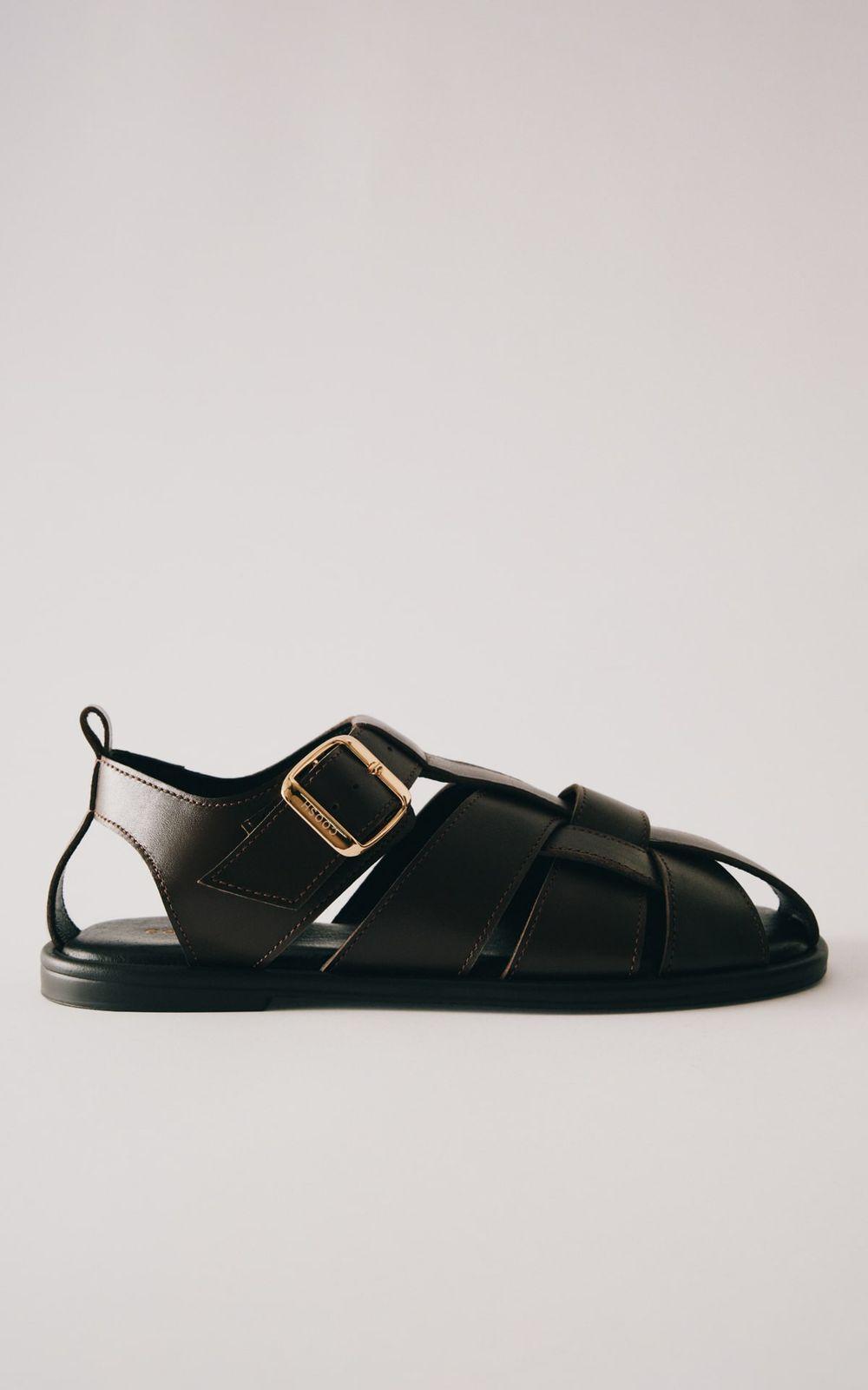 Leather Thick Sole Sandals