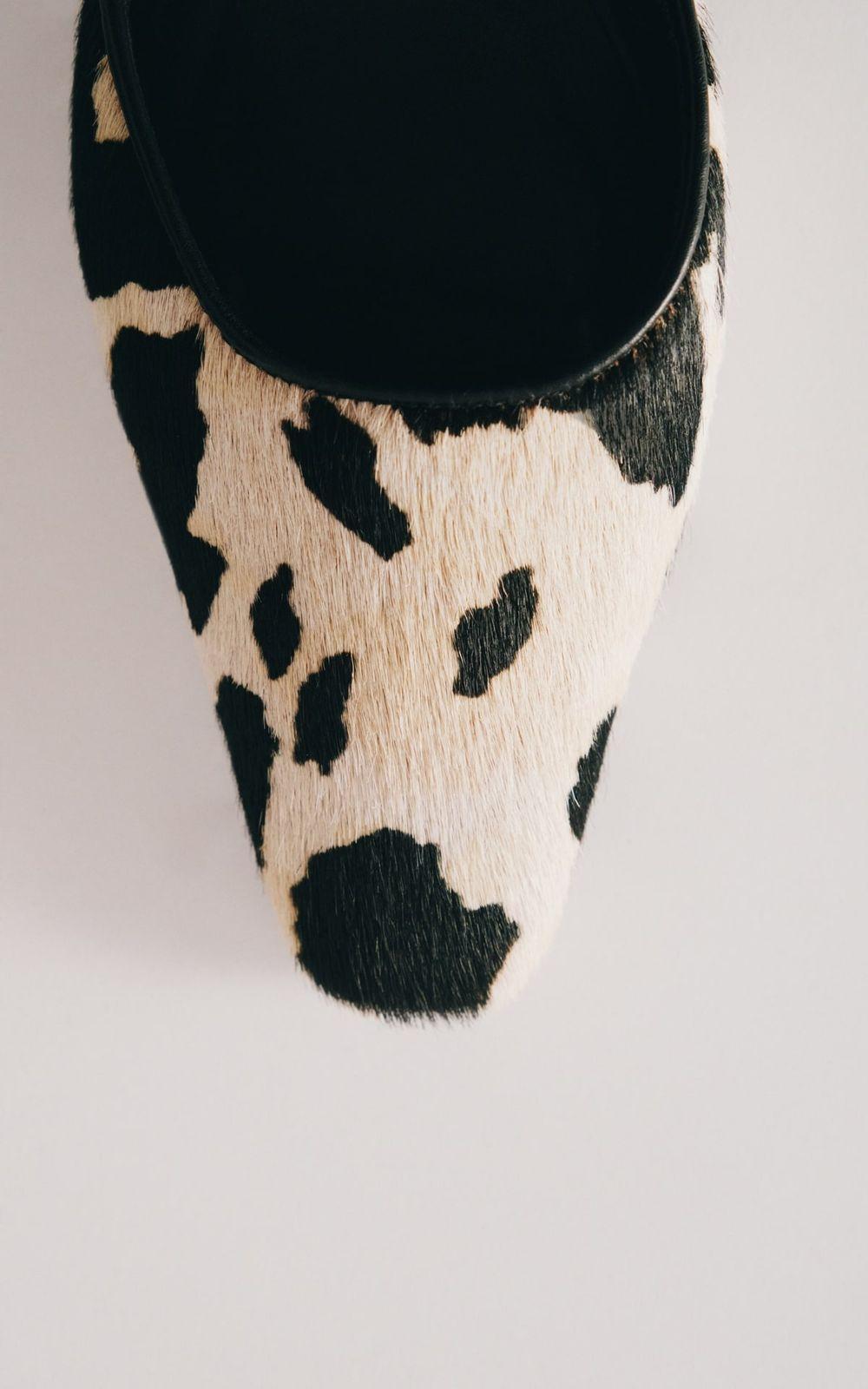COW Slingbacks with Shaggy Texture
