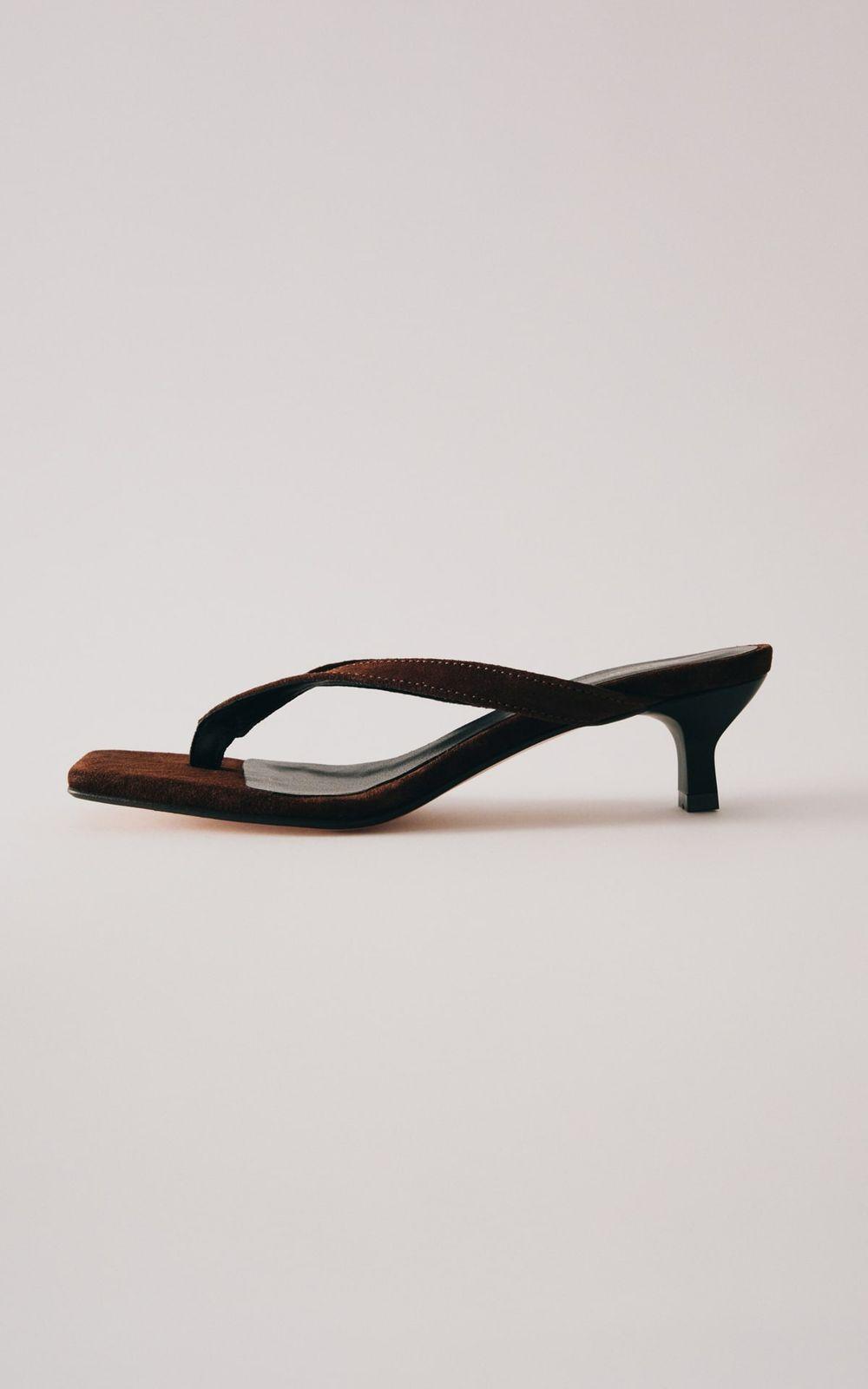 Suede Slides-Mules on Kitten Heels