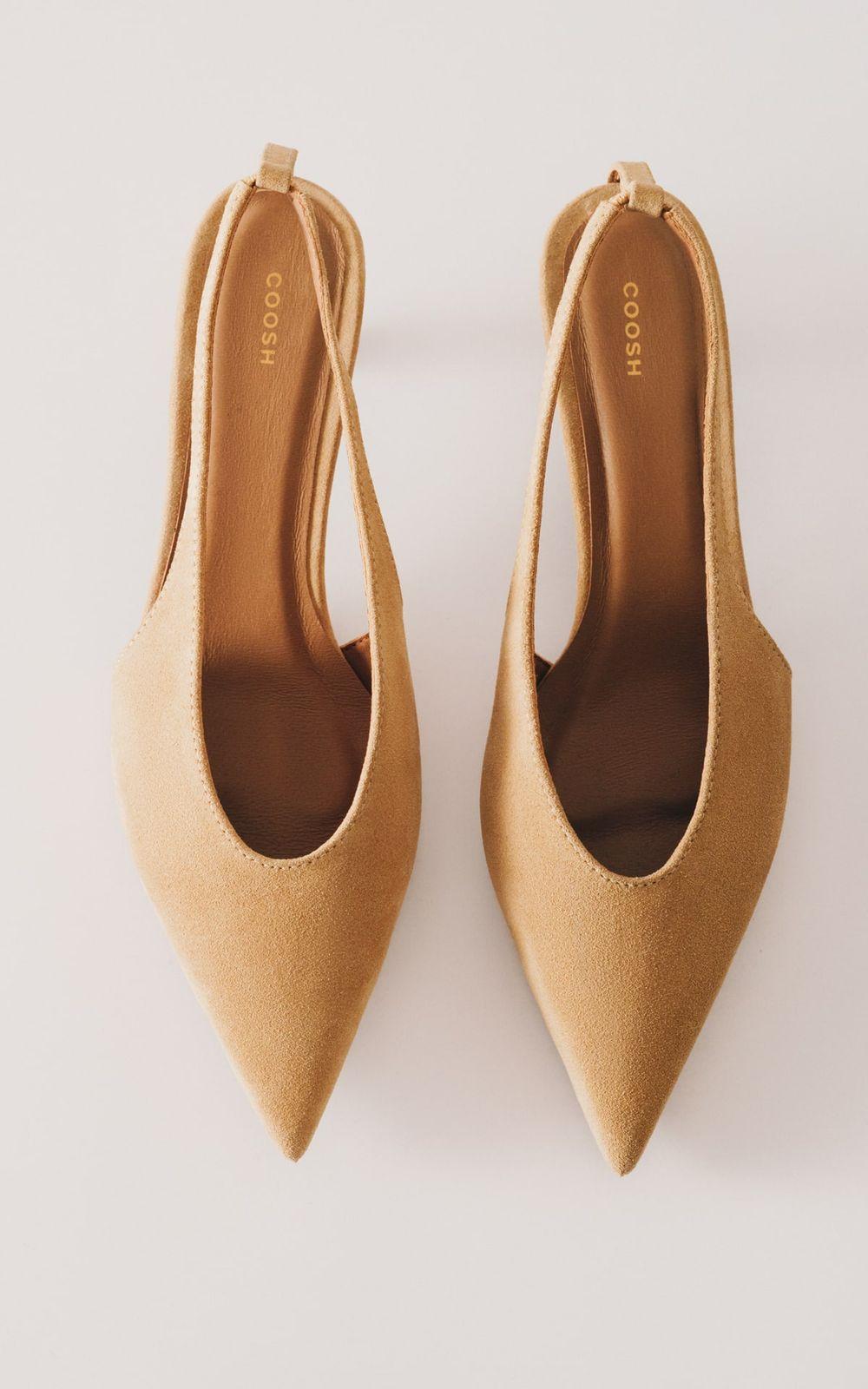 CONSTANCE Suede Slingbacks with Pointed Toe