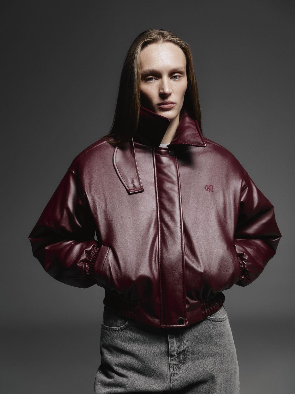 Insulated Puffed Bomber Jacket