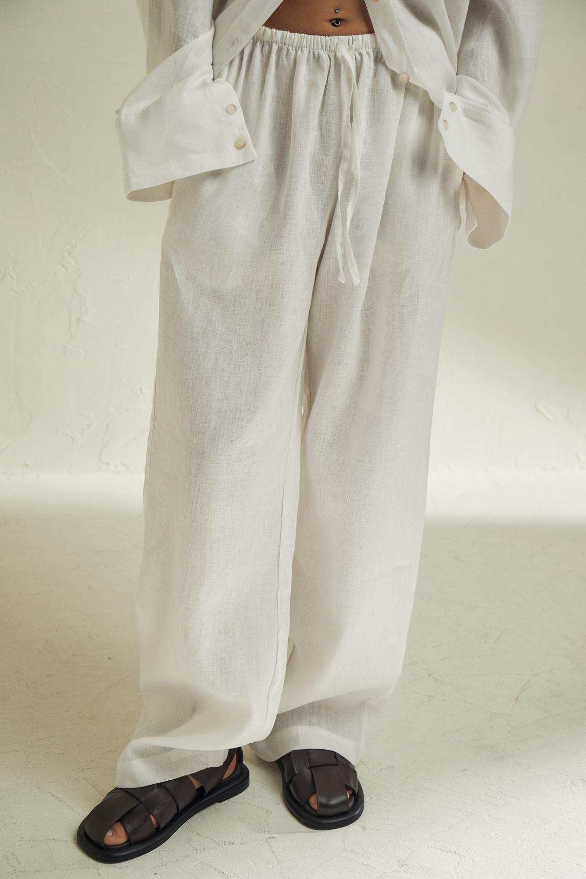 Elastic Waist Hemp Pants