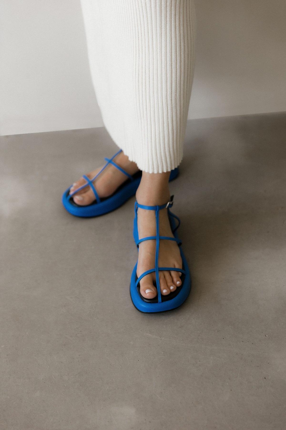 Leather Sandals with Thin Straps