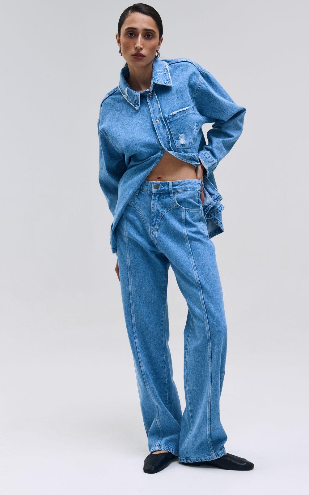 High Waisted Straight Cut BIKINI Jeans