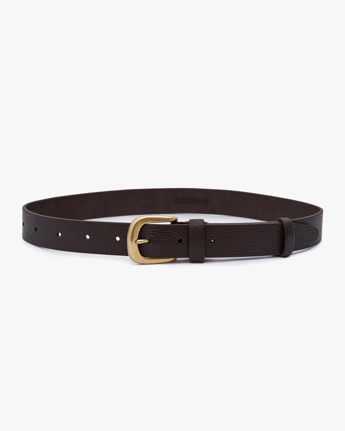 Textured Leather Wide Belt