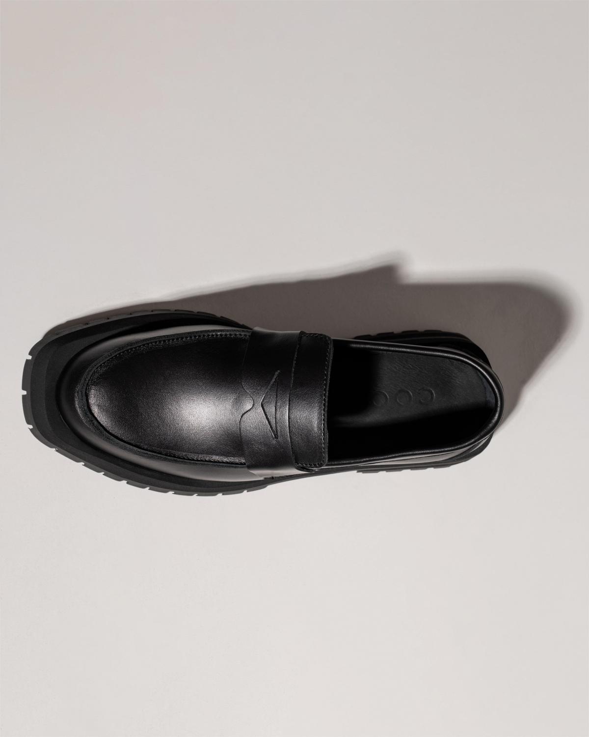 Leather Low Heel Loafers