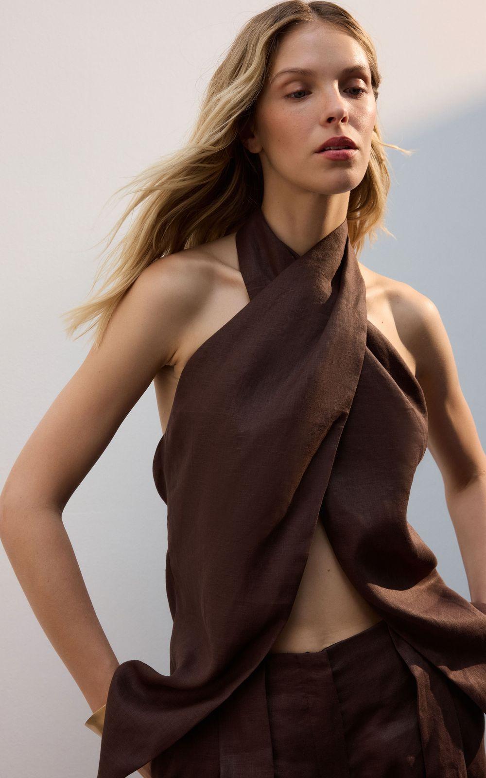 Long Top MIA with Accent Neckline