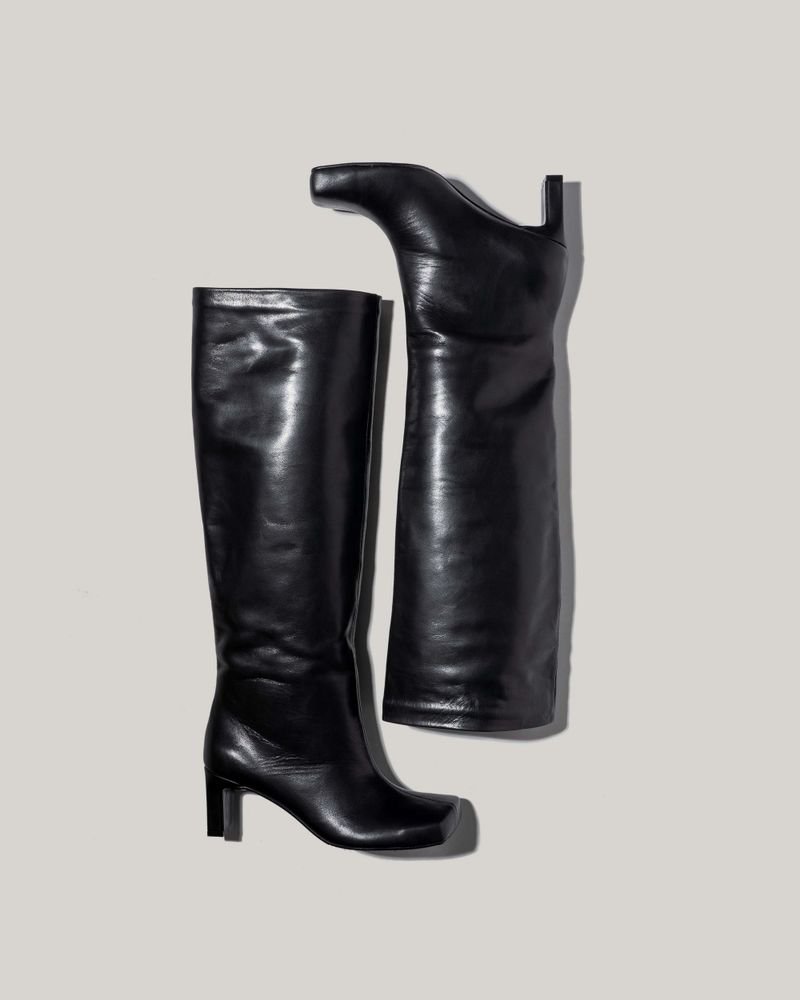 ROA Straight Knee High Boots with Square Toe