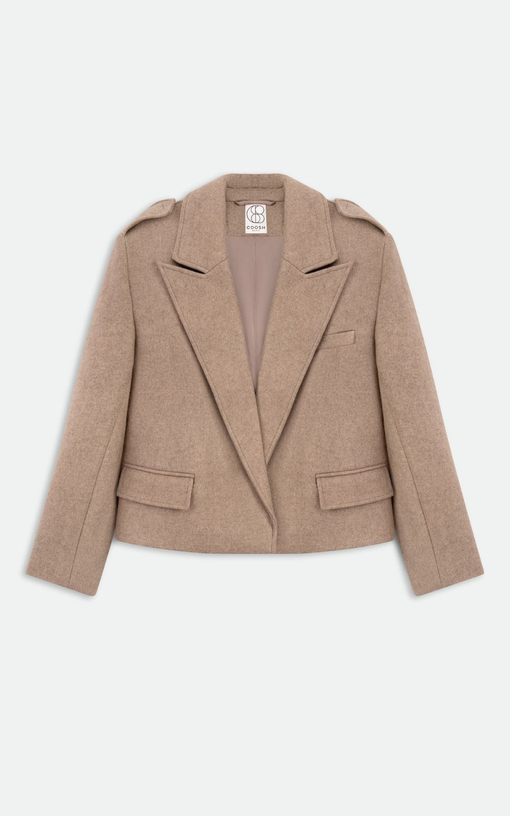 ARISS Cropped Woolen Coat