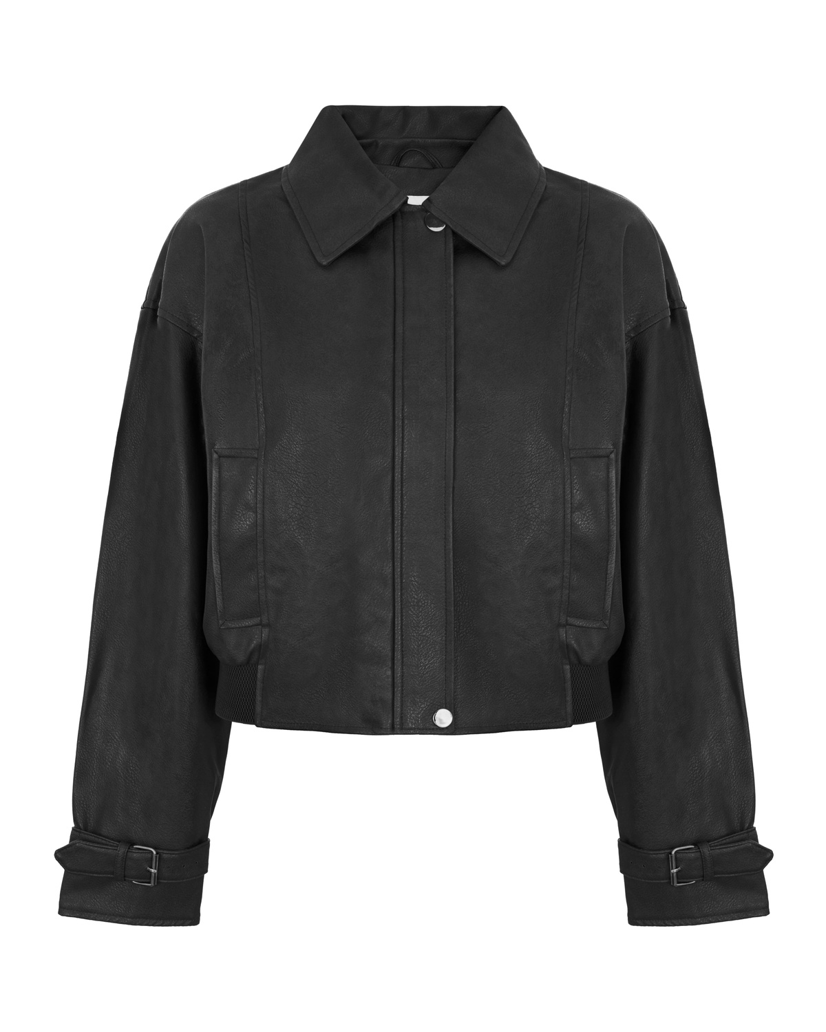 Vintage Style Faux Leather Bomber