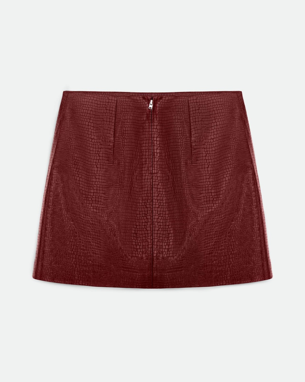 Textured Mini Skirt in Faux Leather