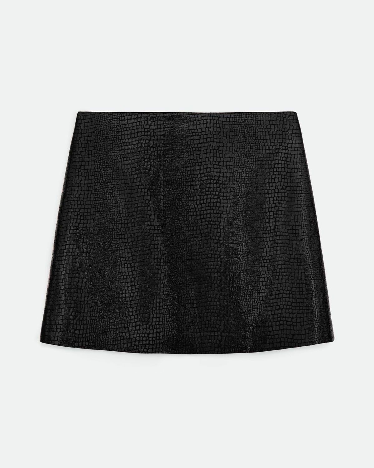 Textured Mini Skirt in Faux Leather