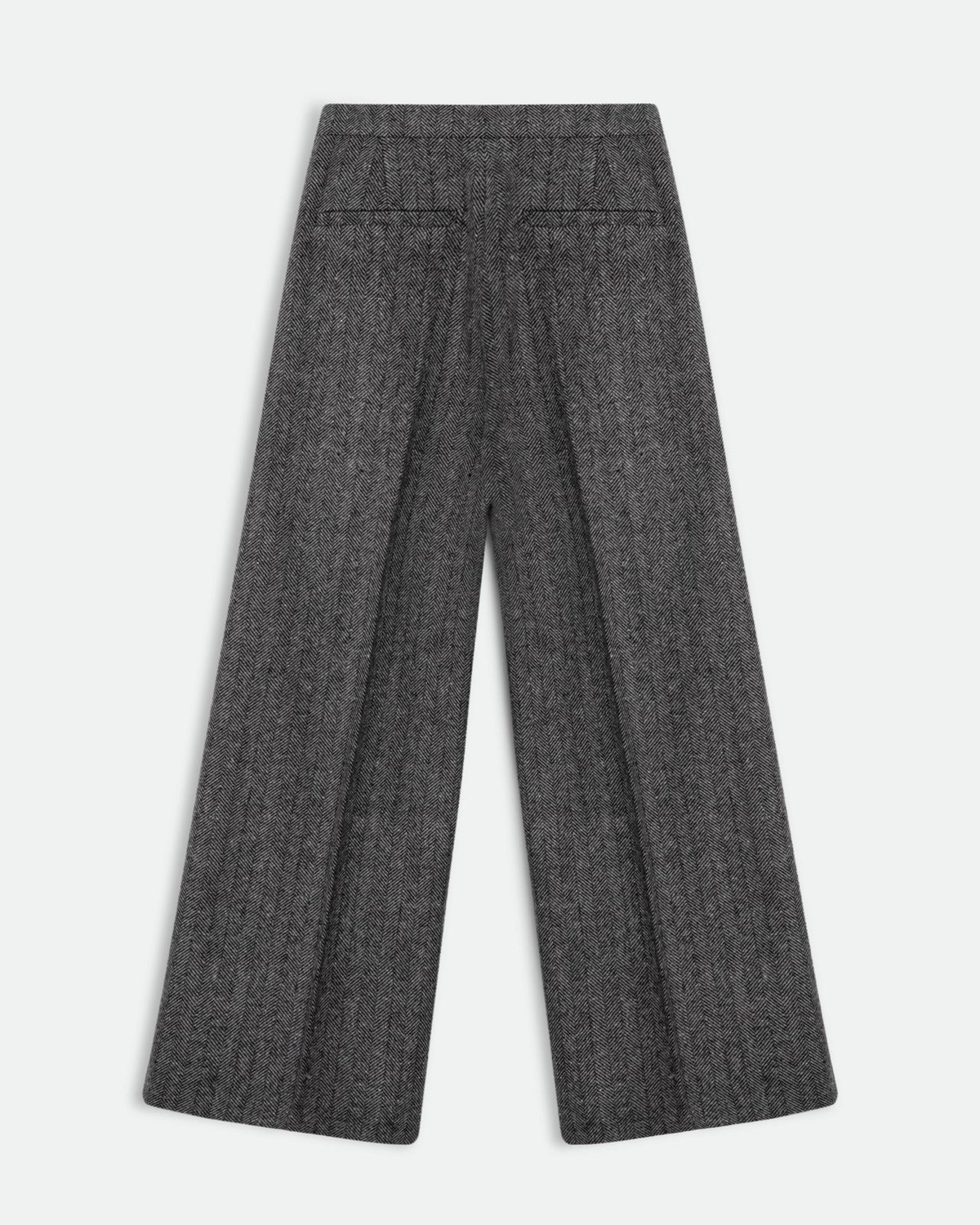 Herringbone Print Woolen Pants