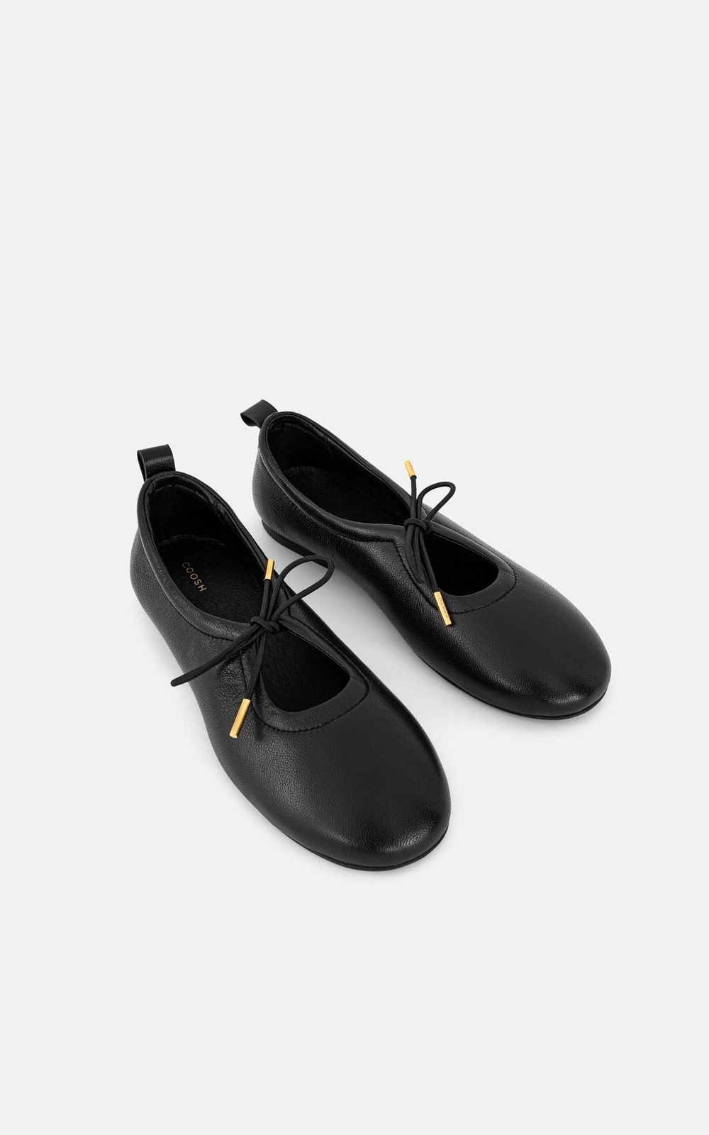 Lace-up Leather Ballet Flats AMÉLIE