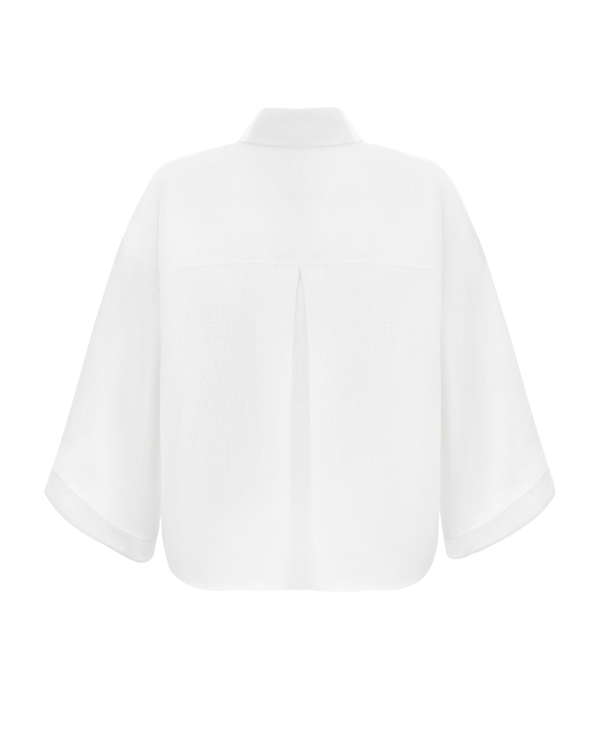 Shaped Hem Shirt with Short Sleeves