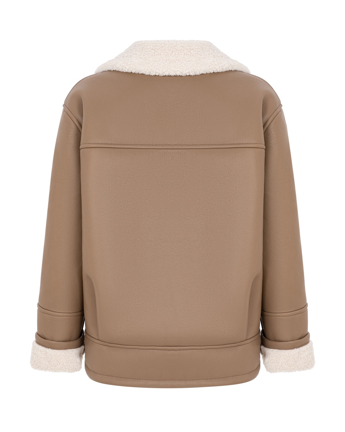 Faux Leather Shearling Coat