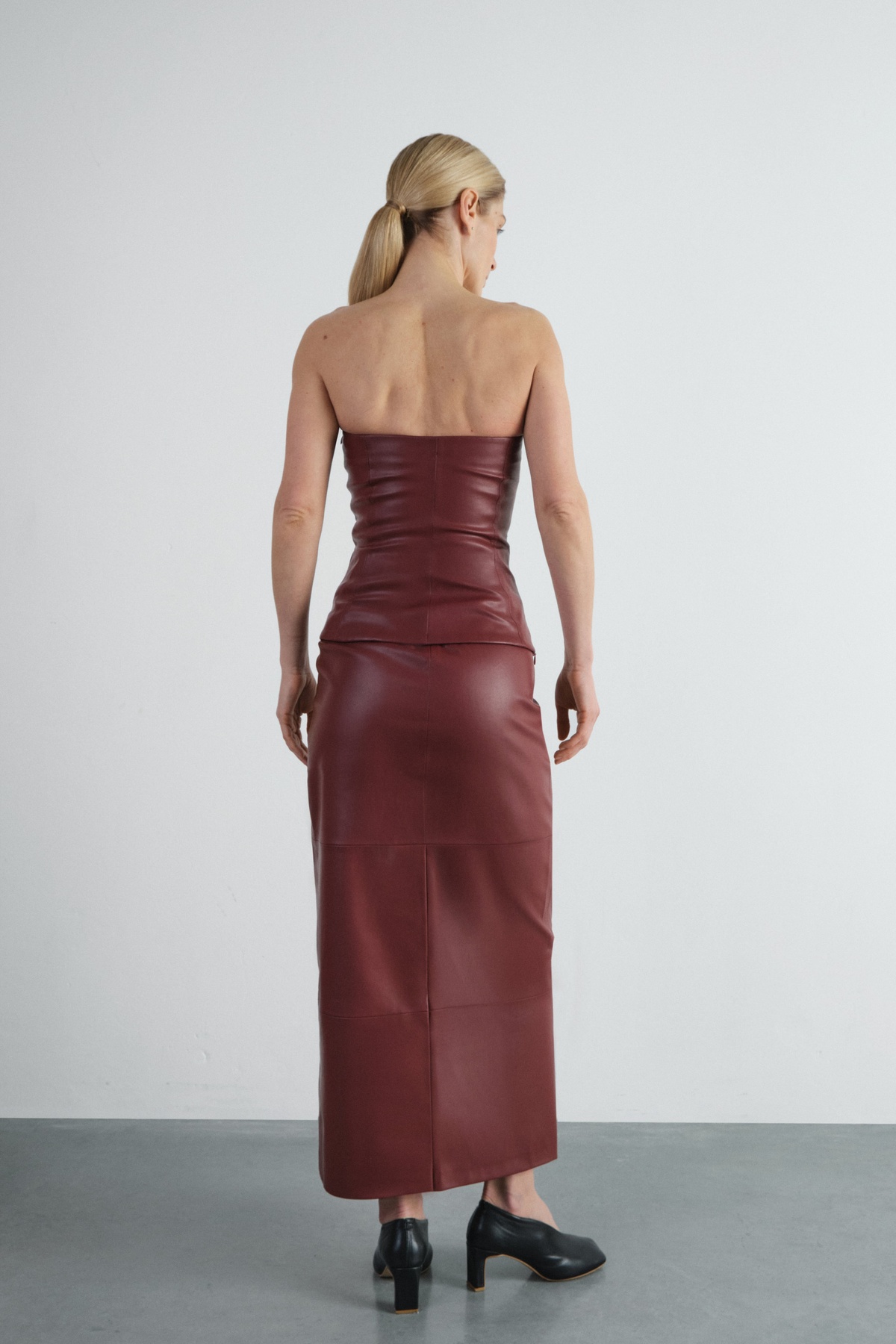 Faux Leather Corset