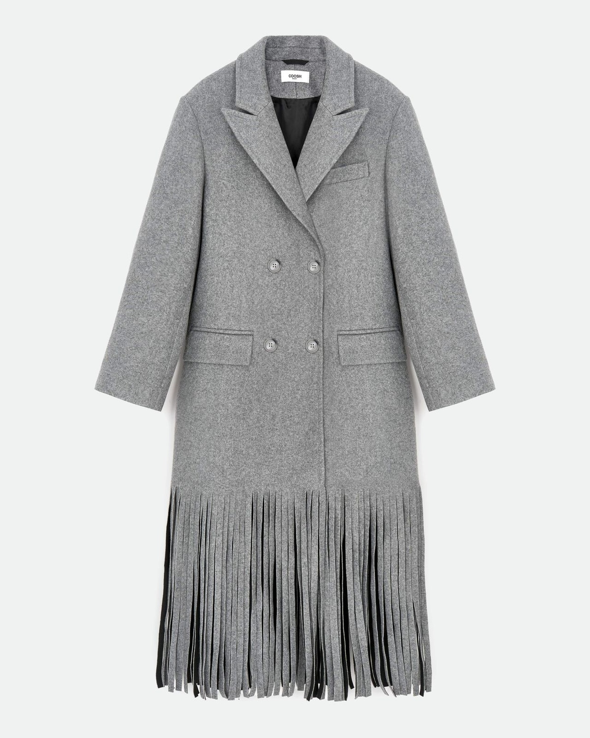 Oversized Woolen SHAY Coat with Fringe