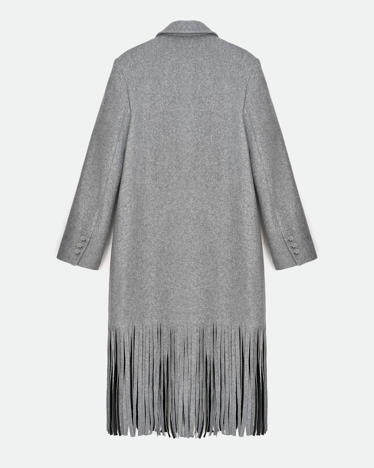 Oversized Woolen SHAY Coat with Fringe