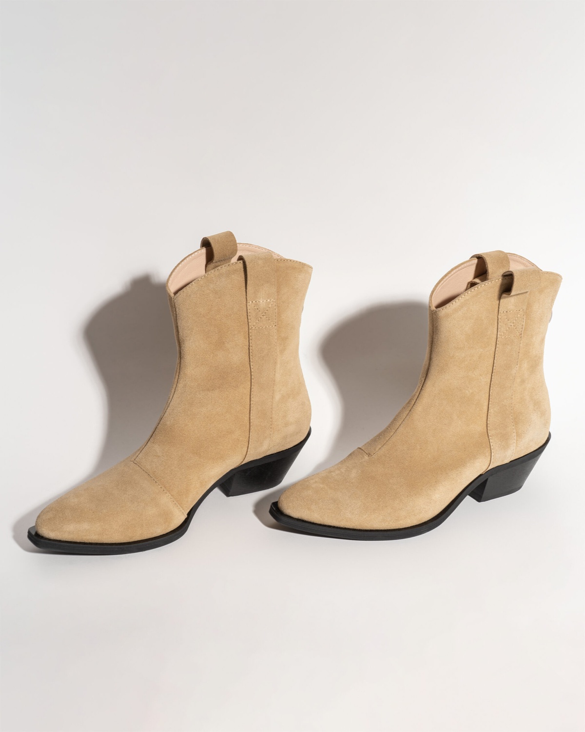 Cropped Cowboy Leather Boots