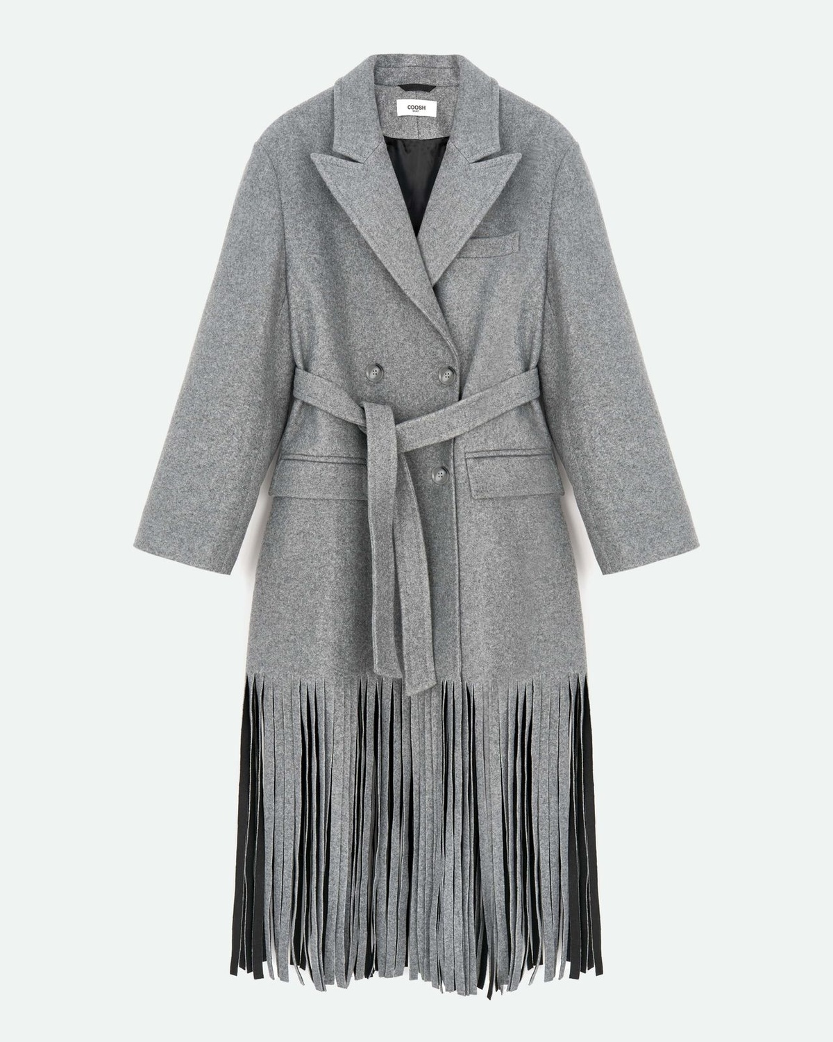 Oversized Woolen SHAY Coat with Fringe