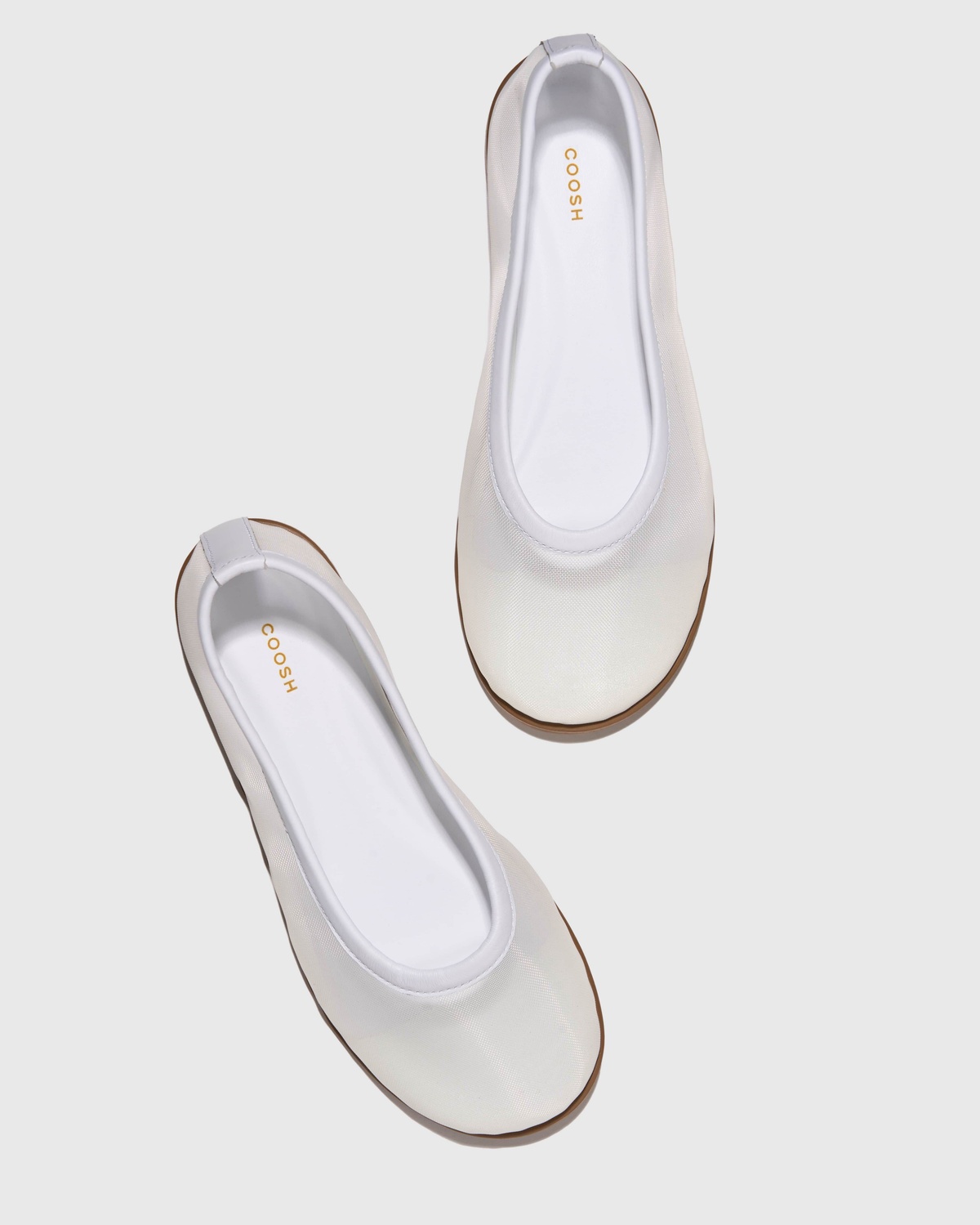 Round Toe Translucent Mesh Ballet Flats