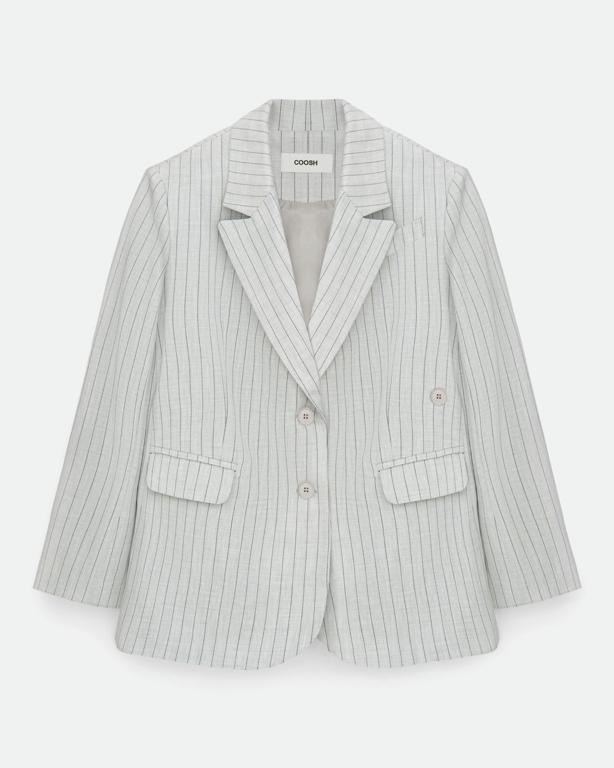 Striped Transformer Blazer with Chest Pocket