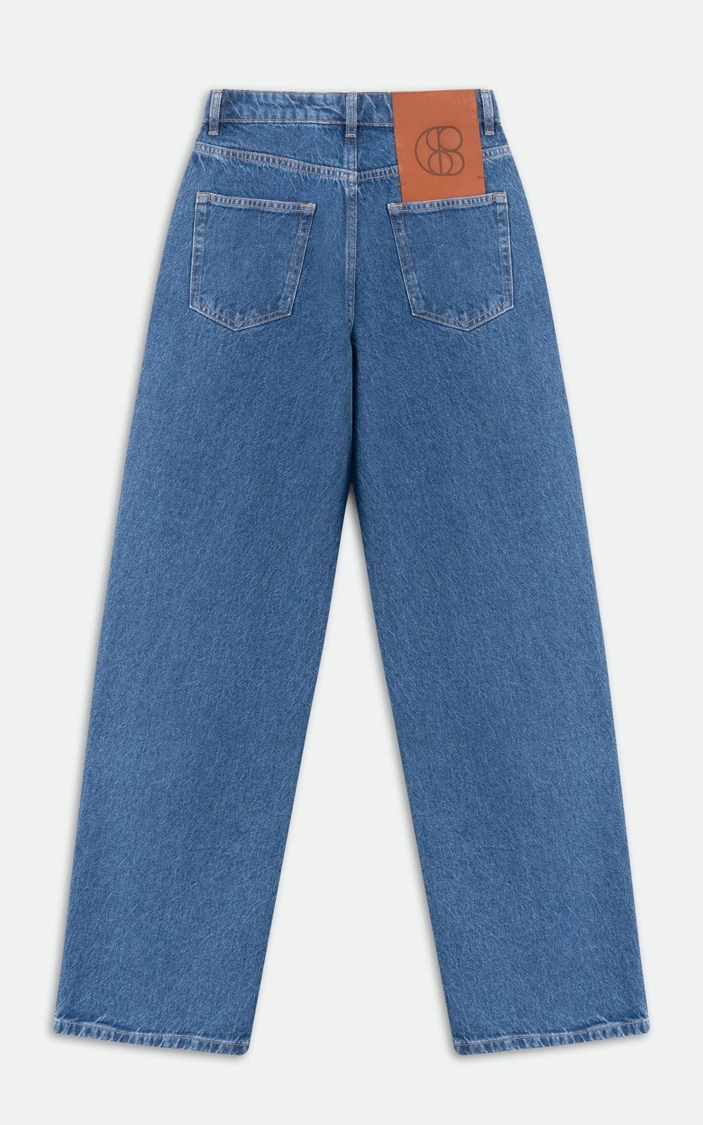 Straight Jeans with Accent Seams