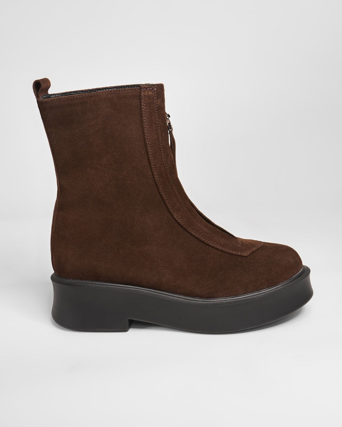 Zippered Suede Boots